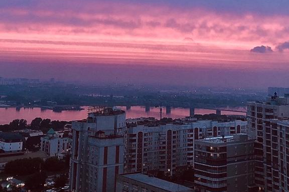 С высоты закат выглядел невероятно С высоты закат выглядел невероятно
