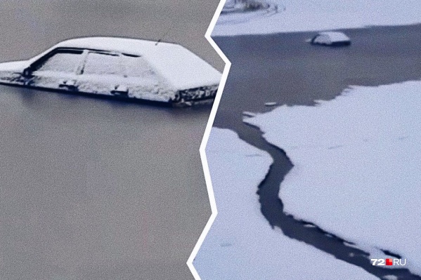 Водитель сумел выбраться из водоёма и скрылся с места происшествия. Спасатели предполагают, что владелец машины ночью решил сократить путь, выехав на тонкий лед реки Водитель сумел выбраться из водоёма и скрылся с места происшествия. Спасатели предполагают, что владелец машины ночью решил сократить путь, выехав на тонкий лед реки