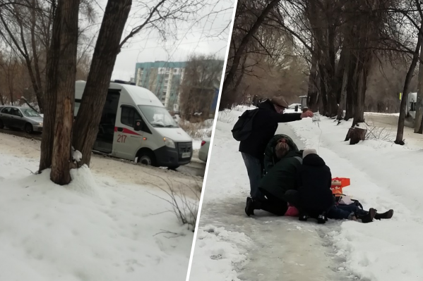 Женщине пытались помочь врачи и прохожие Женщине пытались помочь врачи и прохожие