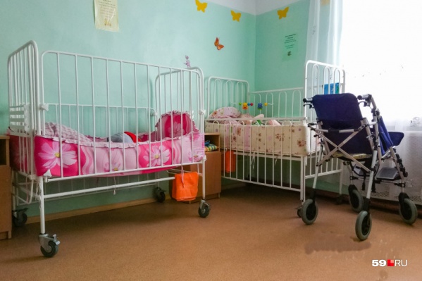 В одной из комнат паллиативного отделения Рудничного интерната В одной из комнат паллиативного отделения Рудничного интерната
