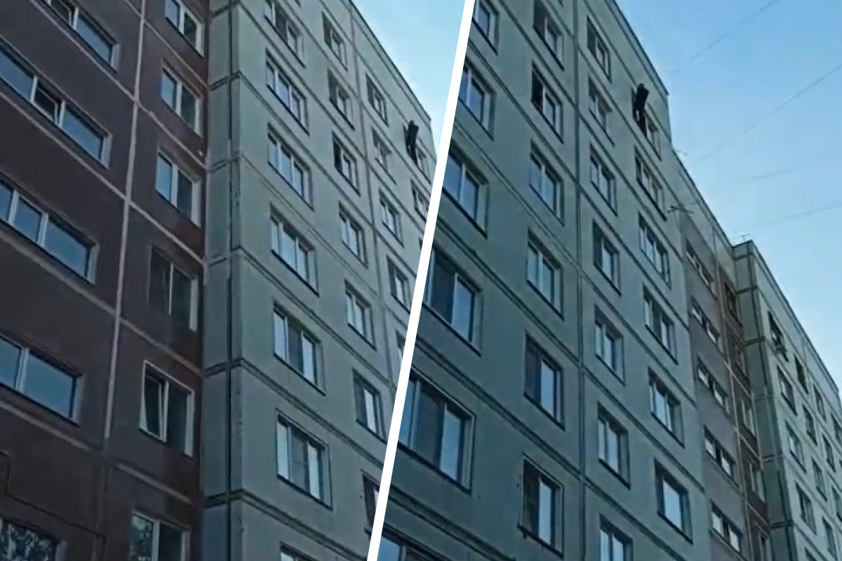 В Академгородке мужчину заметили на подоконнике 9-го этажа — на место вызвали полицию