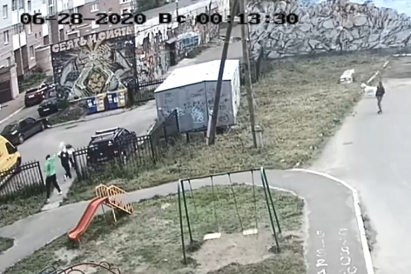 На скриншоте виден момент, как Романа с затылка обрызгивает из перцового баллончика неизвестный<br> На скриншоте виден момент, как Романа с затылка обрызгивает из перцового баллончика неизвестный<br>