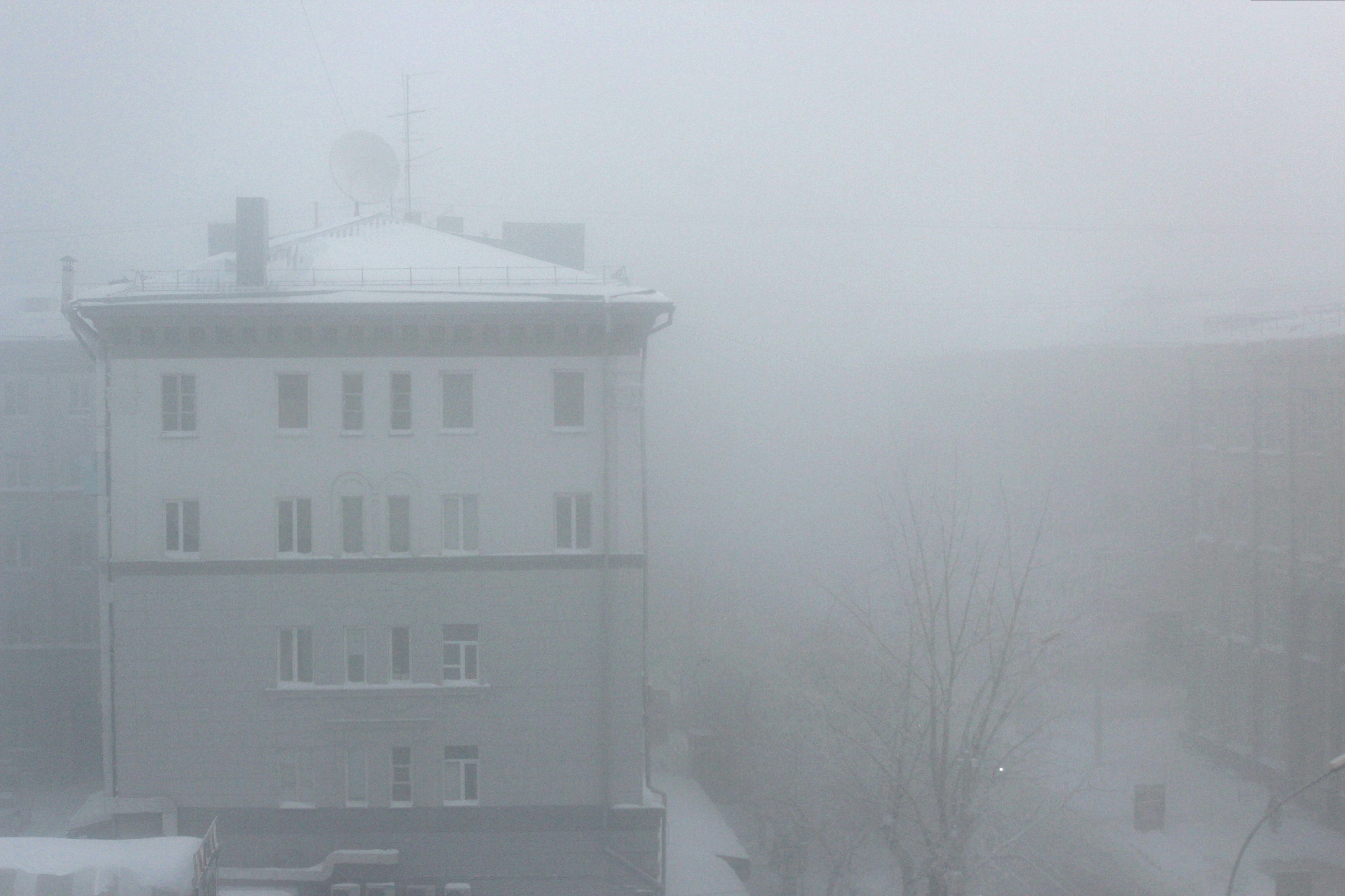 Новосибирск утонул в густом тумане - семь фото города, на которых почти ничего не видно