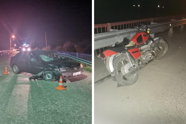 Молодые люди находились у мотоцикла, когда в них въехал водитель Renault Молодые люди находились у мотоцикла, когда в них въехал водитель Renault