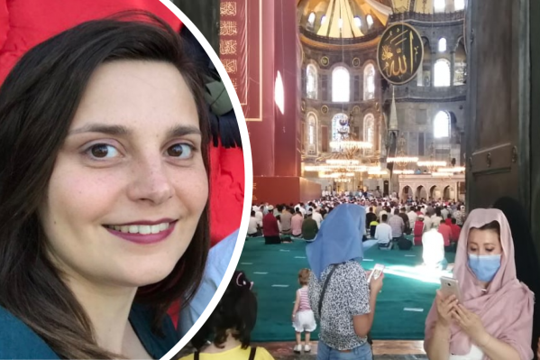 Полина Иванова побывала в Софийском соборе, который в июле стал мечетью Полина Иванова побывала в Софийском соборе, который в июле стал мечетью