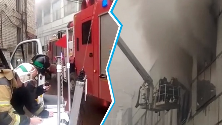 Видео дня. Крупный пожар в цеху в Канавинском районе