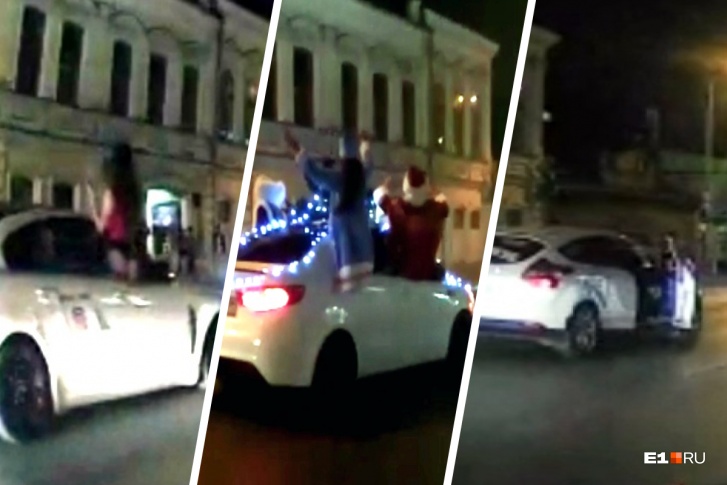 По центру Екатеринбурга проехала шумная колонна авто со Снегурочками и Дедами Морозами По центру Екатеринбурга проехала шумная колонна авто со Снегурочками и Дедами Морозами