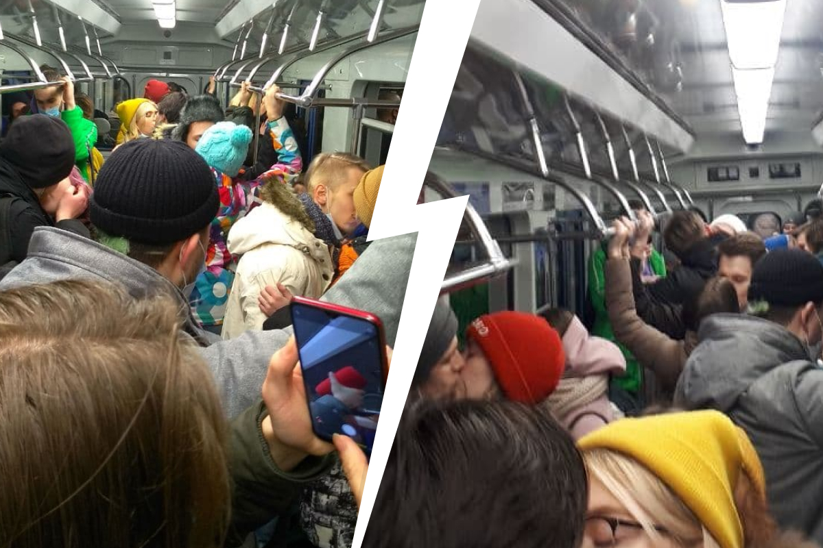 В метро Екатеринбурга устроили акцию поцелуев против ковидных ограничений: видео