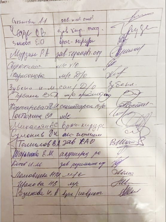 На этом фото подпись пяти заведующих отделениями На этом фото подпись пяти заведующих отделениями