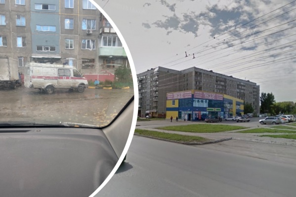 Мужчина упал на асфальт на улице Мужчина упал на асфальт на улице 