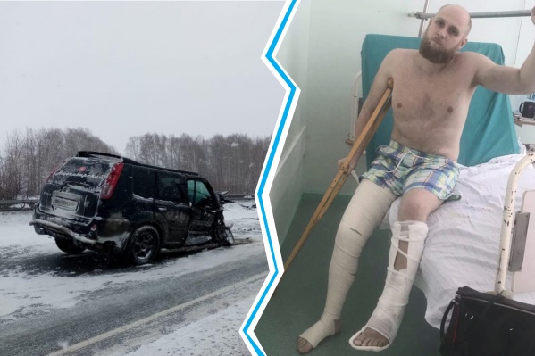 Блогер Денис Новичков пока с трудом садится на кровать, но врачи советуют ему уже пытаться ходить и разрабатывать ногу Блогер Денис Новичков пока с трудом садится на кровать, но врачи советуют ему уже пытаться ходить и разрабатывать ногу