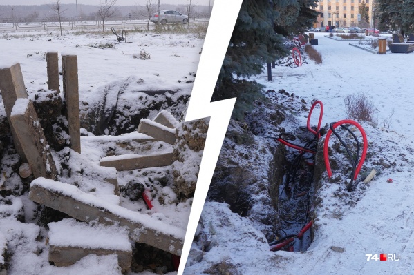 Такие раскопки челябинцы заметили в двух скверах Такие раскопки челябинцы заметили в двух скверах