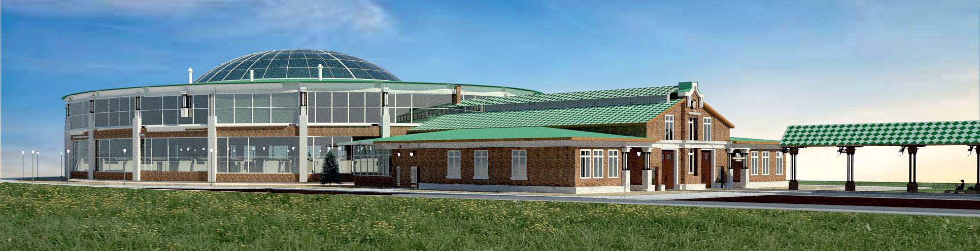 Институт «Уралжелдорпроект» представил эскизы будущих учебных зданий и станций. Пока это предварительные наброски, их еще не утвердили