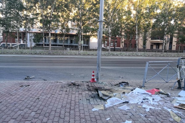 Место аварии утром Место аварии утром 