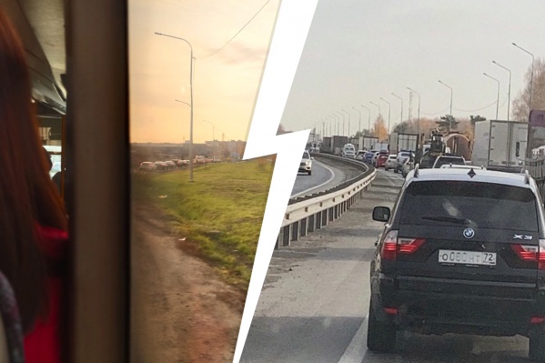В социальных сетях люди делятся фотографиями дорожного затора В социальных сетях люди делятся фотографиями дорожного затора