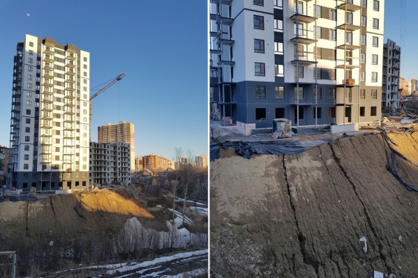 Раньше в этом районе уже были угрозы оползней, потому трещины в насыпи встревожили местных жителей Раньше в этом районе уже были угрозы оползней, потому трещины в насыпи встревожили местных жителей
