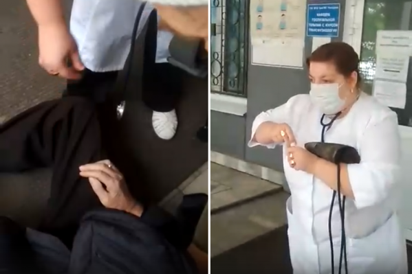 Мужчине стало плохо прямо у входа в больницу Мужчине стало плохо прямо у входа в больницу