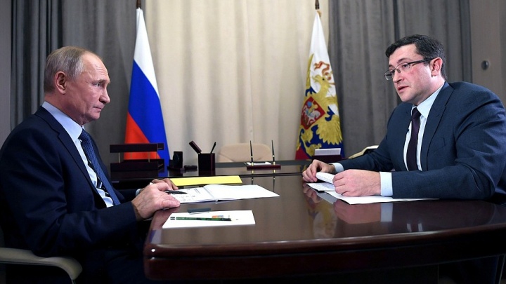 Путин провел встречу с Глебом Никитиным: NN.RU собрал самое главное из беседы в пяти карточках
