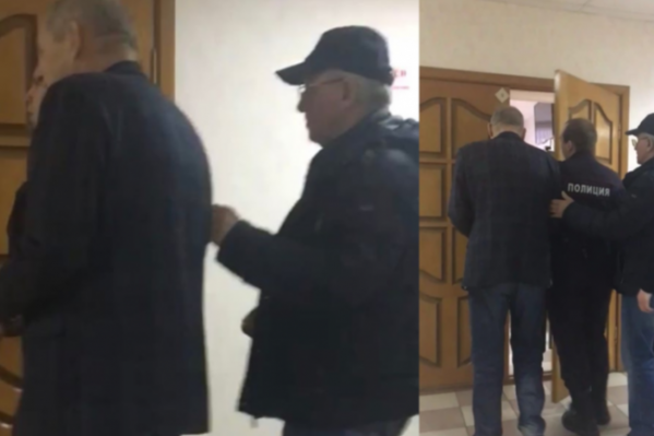 Родственники поддерживают Александра Носорева и скрывают от объективов камер Родственники поддерживают Александра Носорева и скрывают от объективов камер