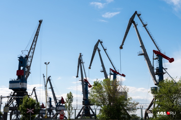 Исполинские стальные цапли Азовского порта