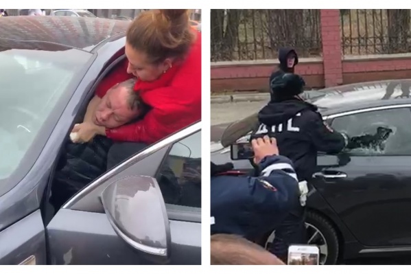 Женщина пыталась помочь водителю Женщина пыталась помочь водителю