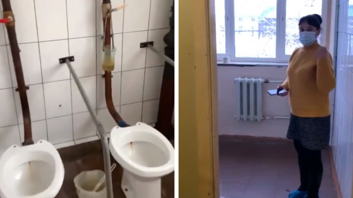 Медсестра из Коряжмы показала туалет без сливных бачков в городской больнице — видео
