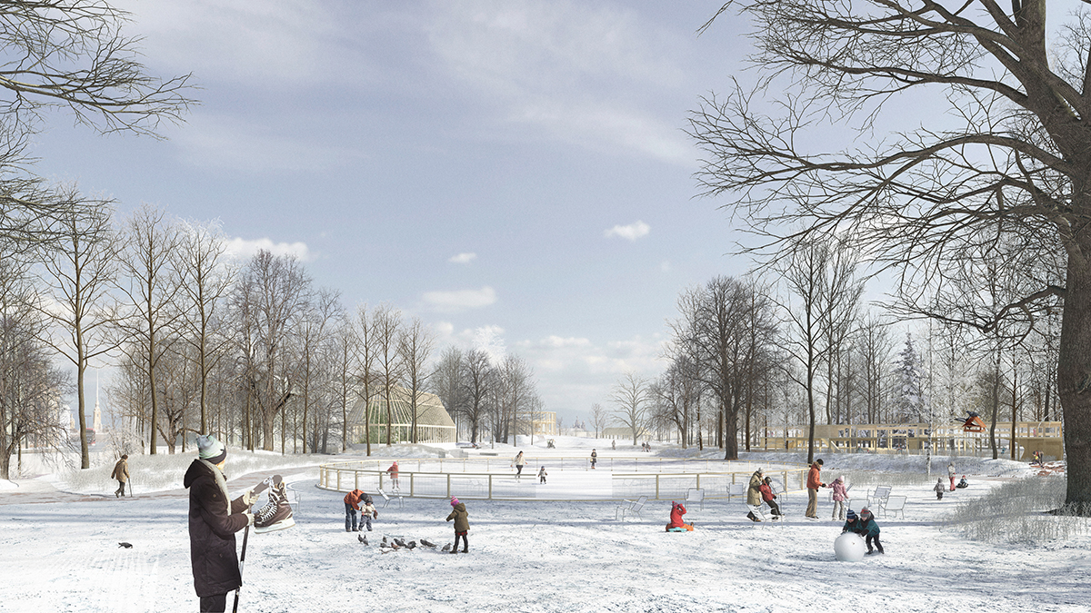 Praxys paysage & territoire (Франция) и KATARSIS Architects (Россия, Санкт-Петербург), а также Chrisan Horn, AREP, HyperCube, ASTAL, BIOTOPE и CYCLOPONICS