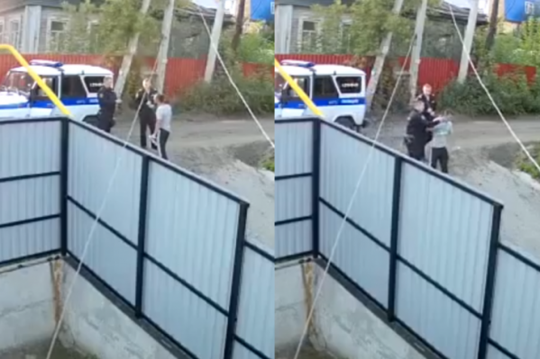 Мужчина вступил в перепалку с сотрудниками, за что его ударили и повалили на землю Мужчина вступил в перепалку с сотрудниками, за что его ударили и повалили на землю
