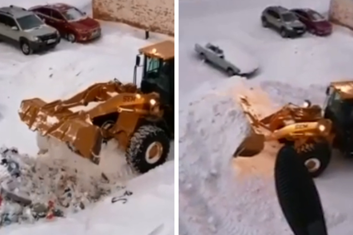 В Норильске жители сняли «утилизацию мусора» в снег