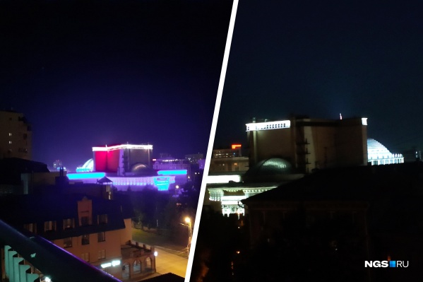 Слева на фото — новая подсветка НОВАТа, в которую было вложено 400 миллионов. Справа — снимок театра, сделанный читателем на прошлой неделе Слева на фото — новая подсветка НОВАТа, в которую было вложено 400 миллионов. Справа — снимок театра, сделанный читателем на прошлой неделе 
