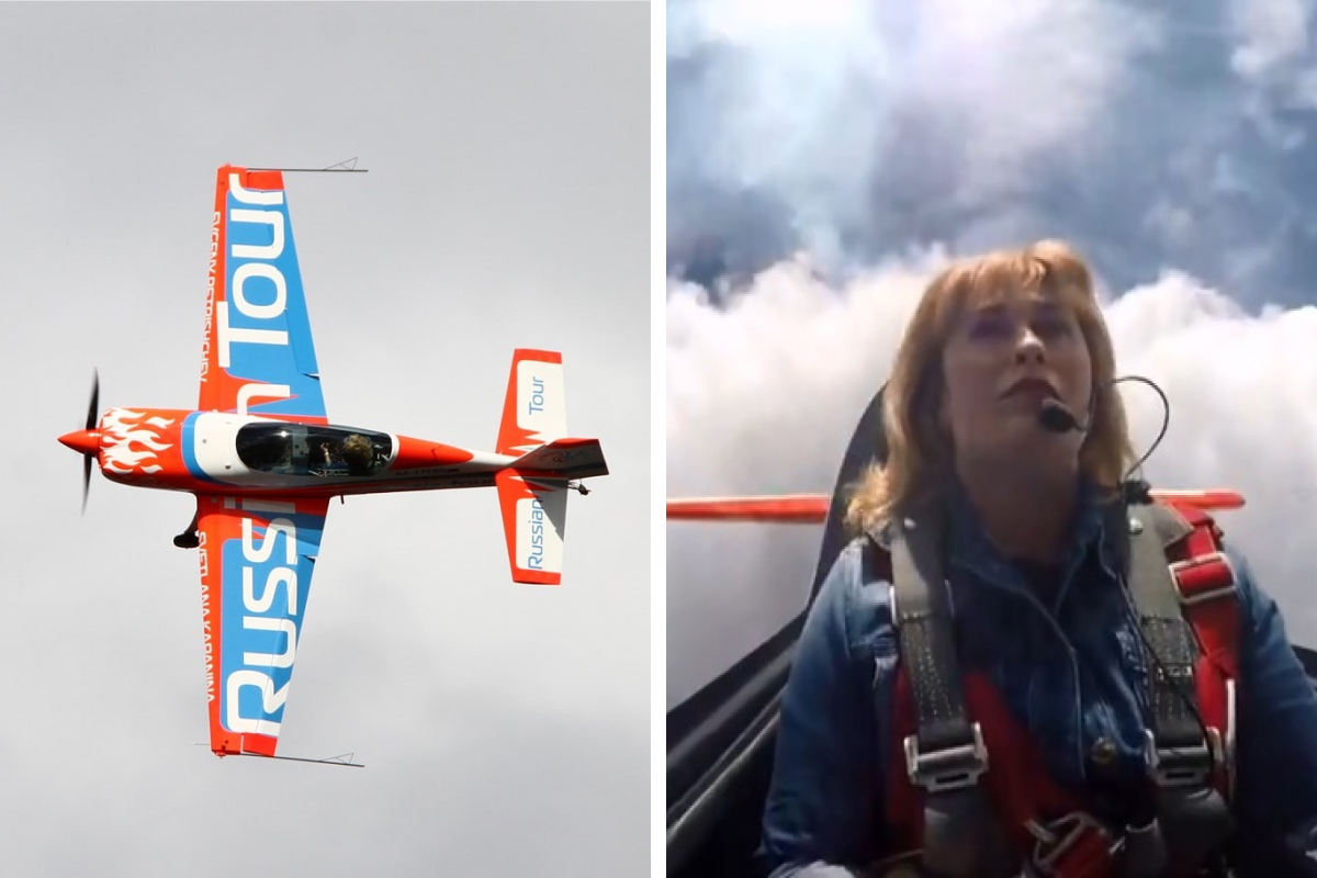 «Аж мороз по коже»: женщина-лётчик сняла видео из кабины во время смертельно опасных трюков