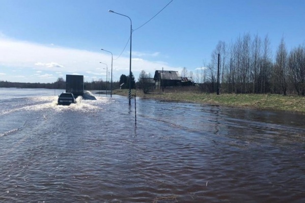 Затопило участок в районе деревни Семёновская Затопило участок в районе деревни Семёновская
