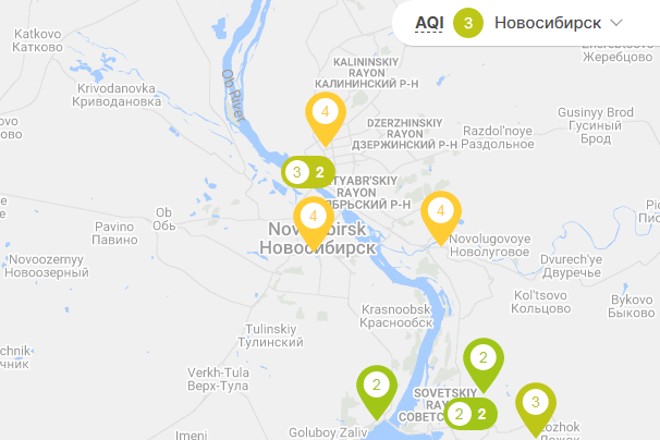 В целом качество воздуха по городу не превышает норму В целом качество воздуха по городу не превышает норму