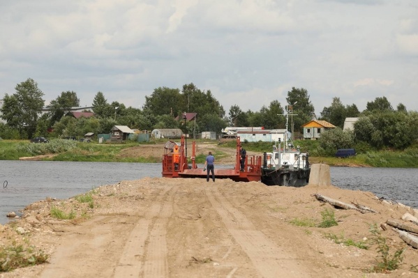 Так выглядела переправа во время строительства Так выглядела переправа во время строительства