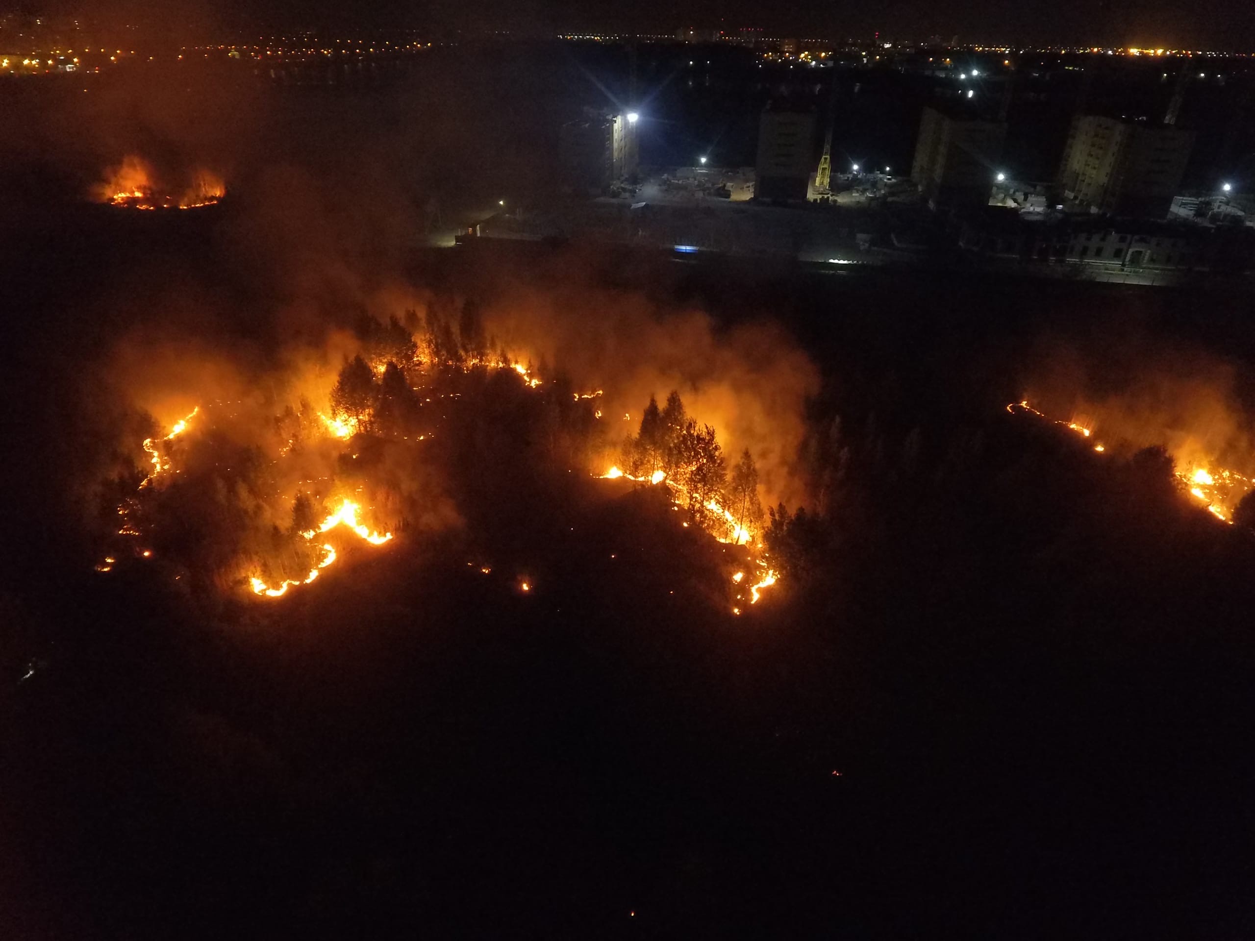 Пожар в Тюмени вчера