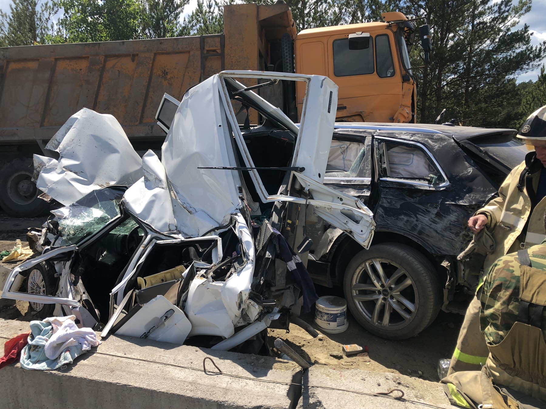 Авария произошла на участке М-5 в Катав-Ивановском районе Авария произошла на участке М-5 в Катав-Ивановском районе