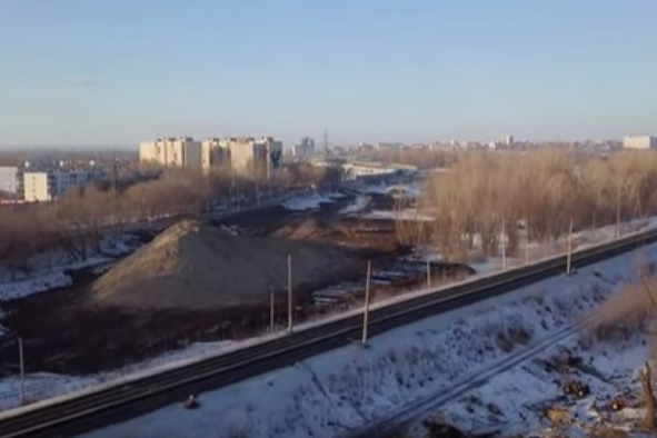 Пока активные работы ведутся в районе железнодорожных путей Пока активные работы ведутся в районе железнодорожных путей