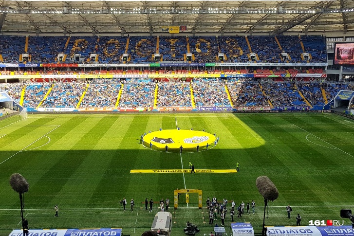 Состояние газона перед матчем «Ростов» — ЦСКА оставляло желать лучшего