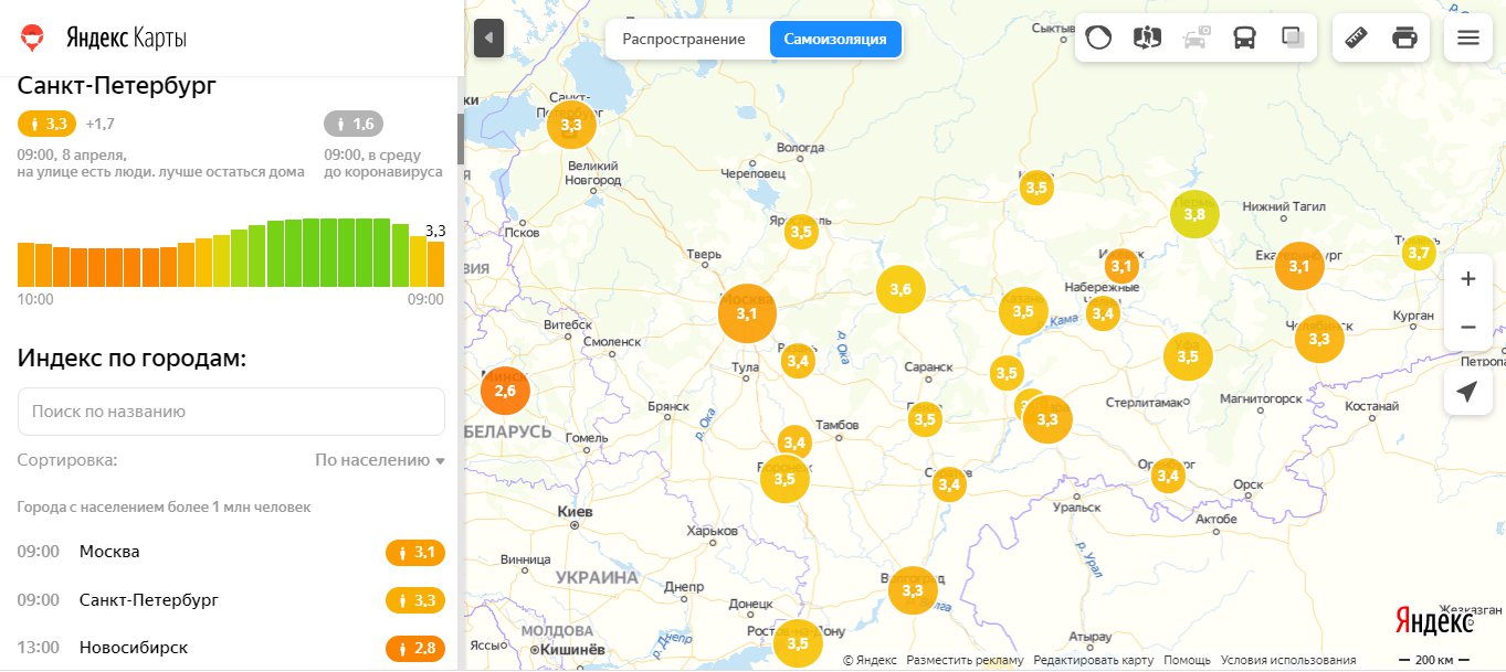 Скриншот из <a href="https://yandex.ru/maps/covid19/isolation?ll=81.701582%2C50.644860&z=3" class="_">yandex.ru/maps/covid19/isolation</a>
