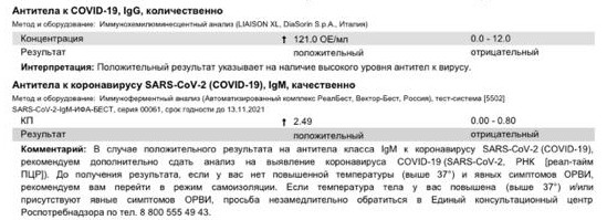 По идее, у Татьяны с момента первого заболевания прошло такое количество времени, за которое антитела G еще сохраняются, но их стало больше По идее, у Татьяны с момента первого заболевания прошло такое количество времени, за которое антитела G еще сохраняются, но их стало больше
