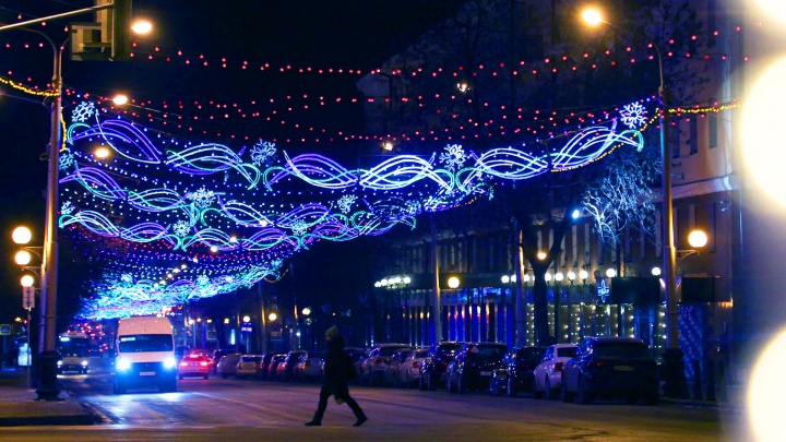 В мэрии Уфы рассказали, куда делась новогодняя иллюминация с улицы Ленина