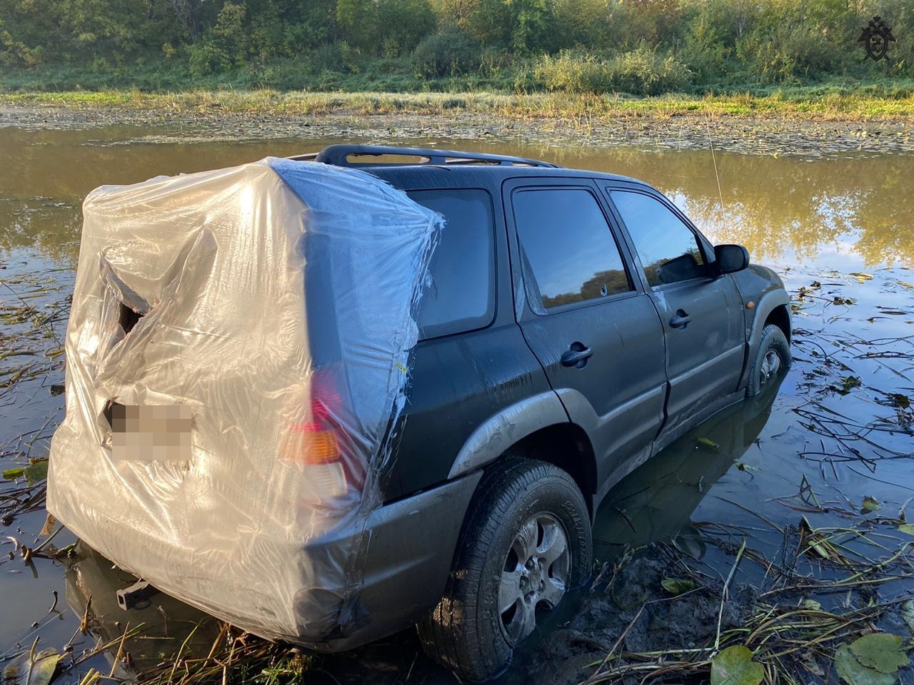 На Автозаводе в озере нашли машину. Внутри был мужчина с простреленной головой