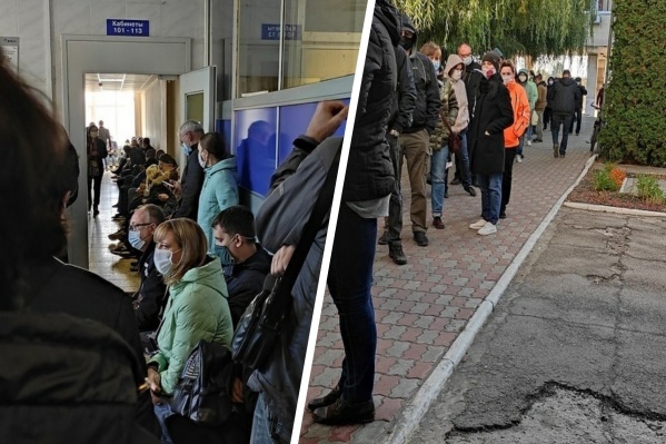 Вот такие очереди были в тольяттинской поликлинике Вот такие очереди были в тольяттинской поликлинике