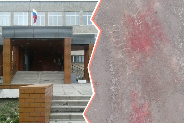 На месте избиения остались кровавые следы На месте избиения остались кровавые следы