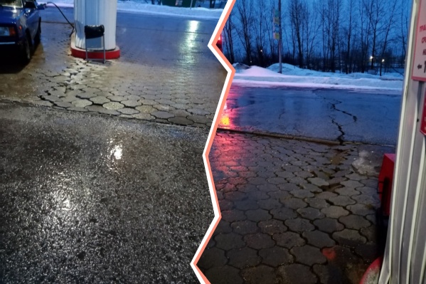 Длина трещины около пяти метров Длина трещины около пяти метров