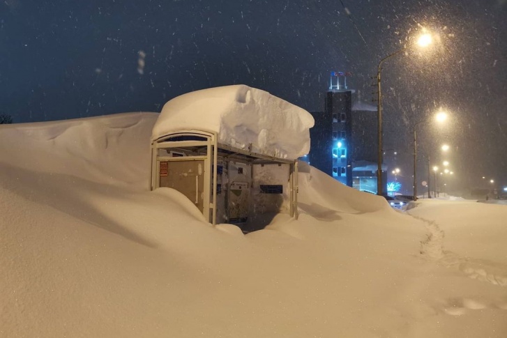 Норильск утопает в снегу 
