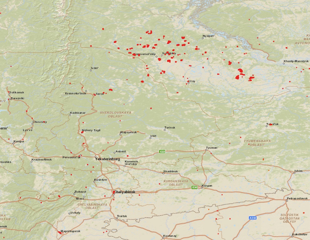 Смог в екатеринбурге карта
