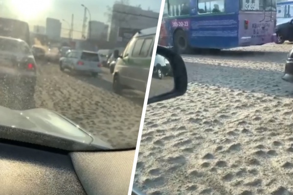 Так дорога выглядела сегодня в районе полудня Так дорога выглядела сегодня в районе полудня