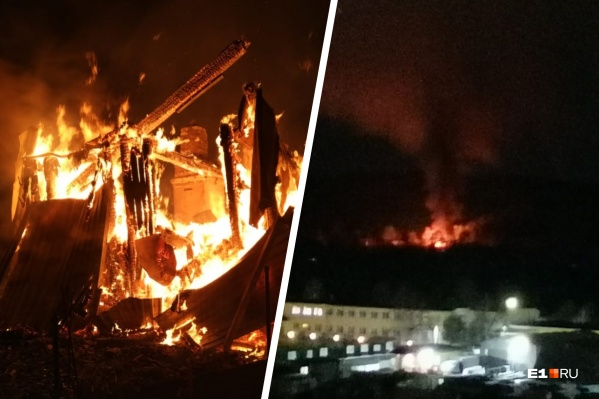 Пламя и огромный столб дыма было видно на большом расстоянии от очага возгорания Пламя и огромный столб дыма было видно на большом расстоянии от очага возгорания