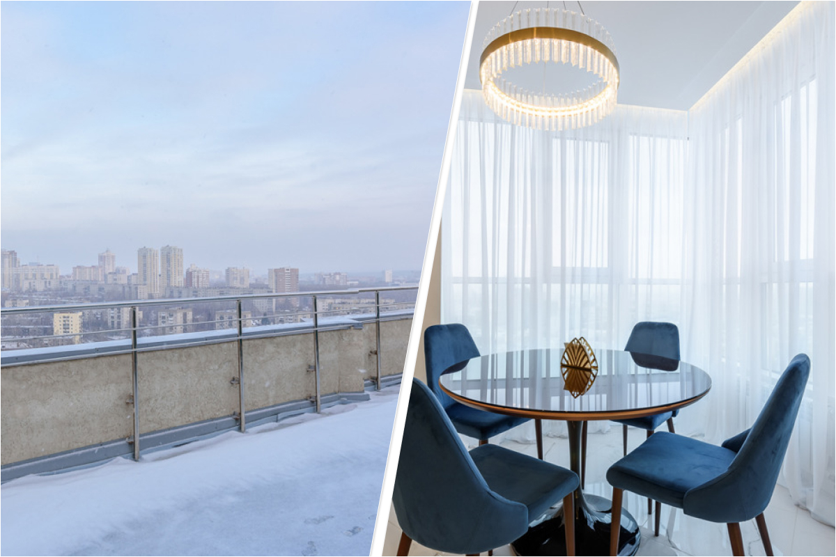 В Екатеринбурге продают двухэтажную квартиру со смотровой площадкой, в которой все комнаты неправильной формы